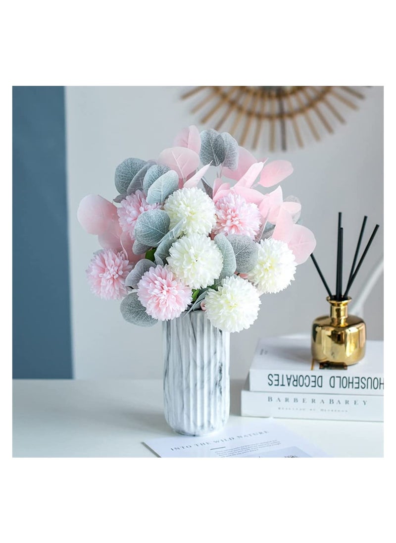 SYOSI - Artificial Flowers Bouquets Faux Hydrangea Arrangements for Table Centerpieces Home Garden Party Office Wedding Decoration for Living Room Kitchen Decor - Image 1