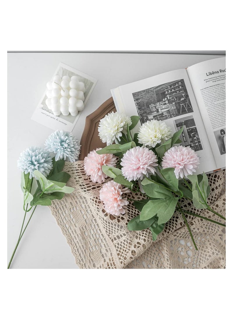 SYOSI - Artificial Flowers Bouquets Faux Hydrangea Arrangements for Table Centerpieces Home Garden Party Office Wedding Decoration for Living Room Kitchen Decor - Image 1