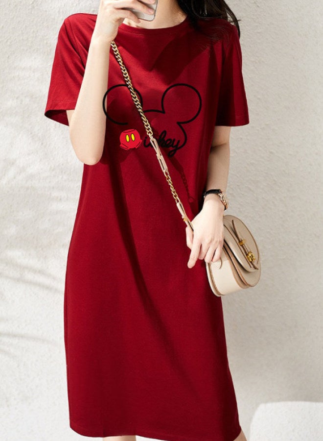 Yailla Summer Loose Tshirt Dress