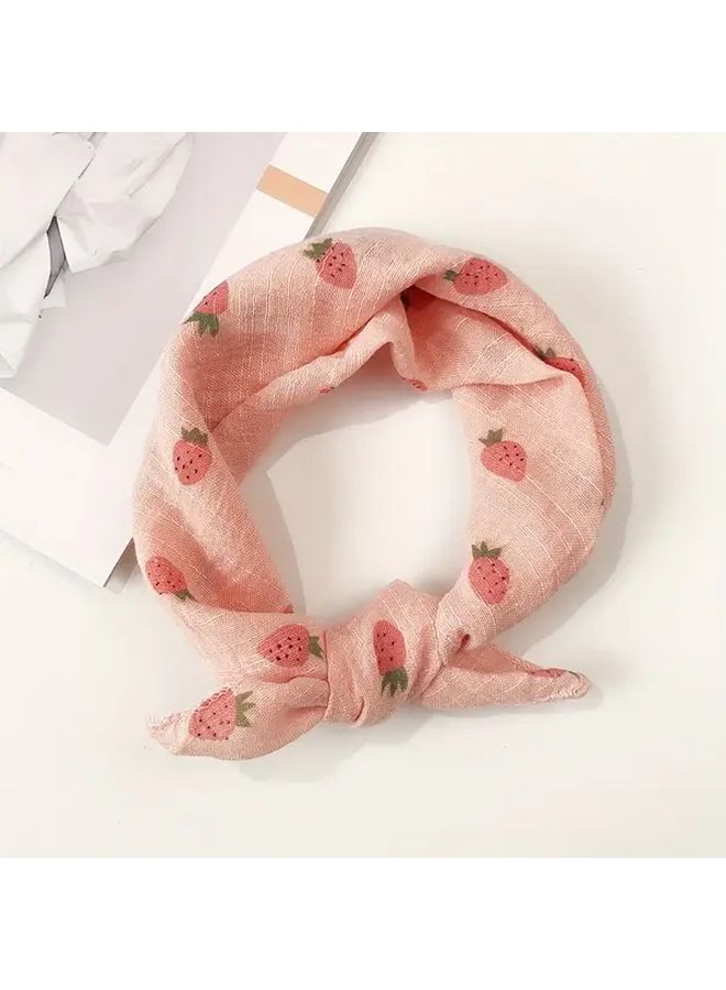 Cherry Pink Lightweight Breathable Summer Pet Scarf for Cat Dog Cooling Adjustable Neckwear - Image 5