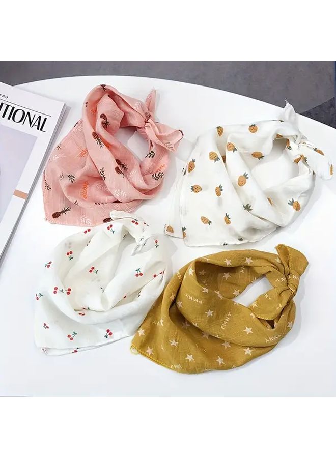 Cherry Pink Lightweight Breathable Summer Pet Scarf for Cat Dog Cooling Adjustable Neckwear - Image 1