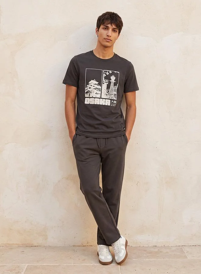 Splash FAV Basic Slim Fit Cotton Crew Neck T-shirt