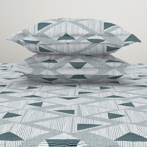 Welspun 132 Tc 100% Cotton Bedsheet for Double Bed with 2 Pillow Cover | Breathable & Super Soft King Size Bedsheet |(108 X 108 Inch) -Grey | Serene - Image 5