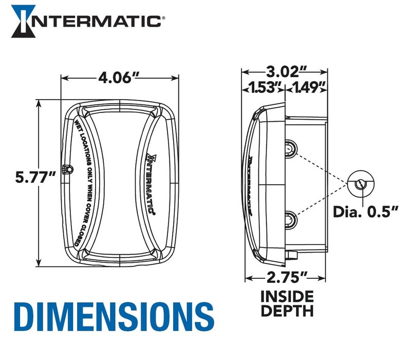 Intermatic WP3100C Weatherproof Electrical Outlet Cover - Extreme Temperature Resistance, Heavy-Duty Construction, Versatile Design & Multi-Configurable, Easy Install, Secure Fit for Outdoor In-Use - Image 2