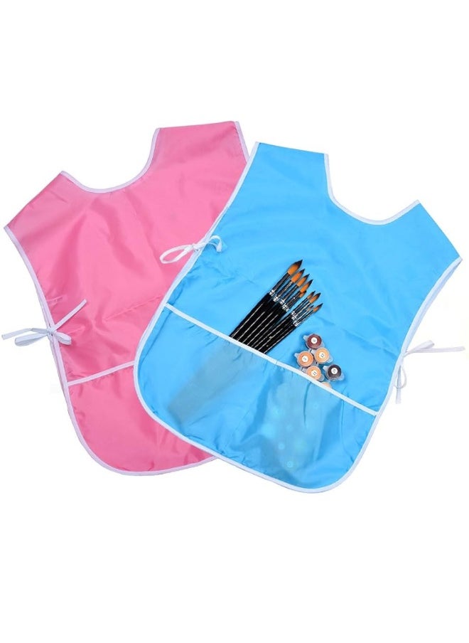 Mudder Mudder 2 Pieces Children's Art Smock, Artist Smock, Waterproof Painting Apron for Kids Toddler  - Image 3