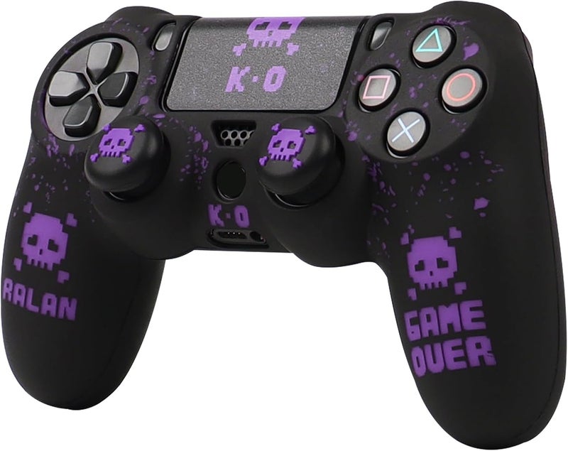 RALAN Pixelated Skull Design Controller Skin Cover with 2 Thumb Grips Compatible with PS4/Playstation 4 Slim/Pro Controller - Image 2