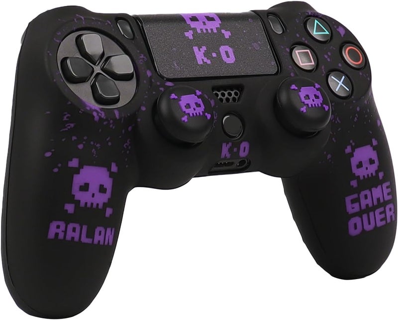 RALAN Pixelated Skull Design Controller Skin Cover with 2 Thumb Grips Compatible with PS4/Playstation 4 Slim/Pro Controller - Image 3