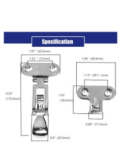 SYOSI Boat Anti-Rattle Latch, 2pcs 316 Stainless Steel Universal Lockable Hold down Clamp Latch, Solid Construction, Marine Grade Hatch Hardware Fasteners with Screws  - Image 2