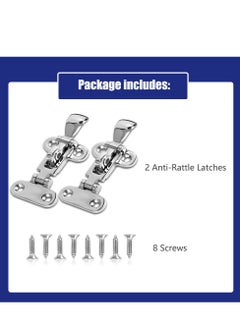 SYOSI Boat Anti-Rattle Latch, 2pcs 316 Stainless Steel Universal Lockable Hold down Clamp Latch, Solid Construction, Marine Grade Hatch Hardware Fasteners with Screws  - Image 3