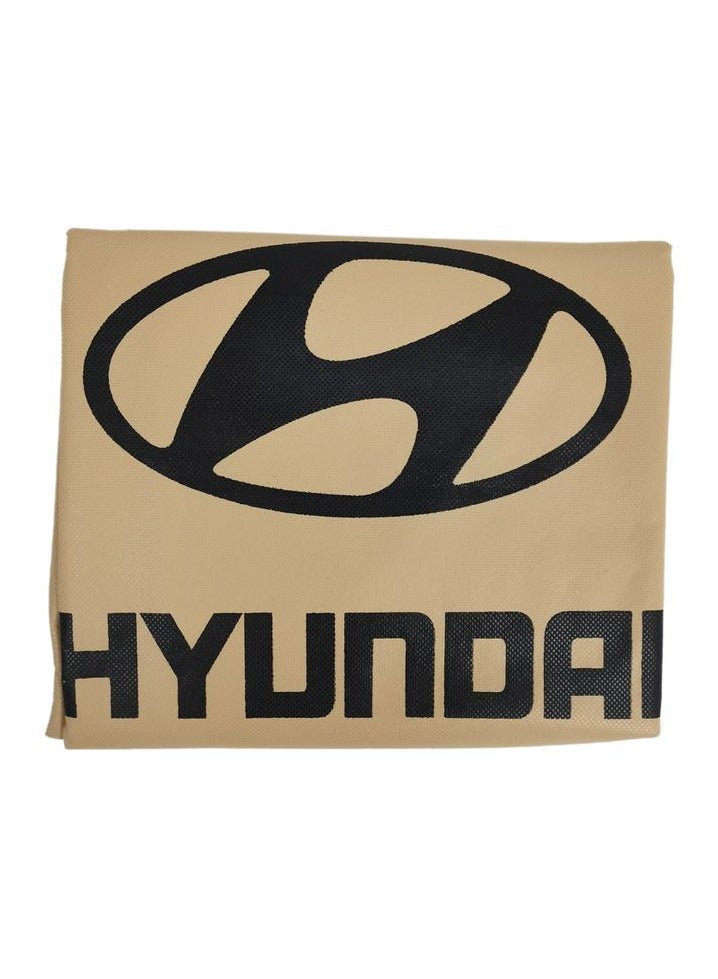 HYUNDAI 2Pcs Set Car Seat Cover High Quality Universal Car Seat Dust Dirt Protection Cover Extra Protection For Your Seat Beige - Image 4