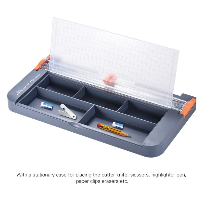 Paper Trimmer 12In Max Cut Capacity Portable Multifunctional Paper Cutter - Accurate Alignment Grid Scale Ruler Card Cutter for Business Office School Daily Use - Image 3