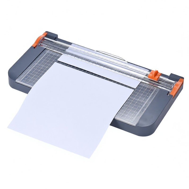 Paper Trimmer 12In Max Cut Capacity Portable Multifunctional Paper Cutter - Accurate Alignment Grid Scale Ruler Card Cutter for Business Office School Daily Use - Image 1