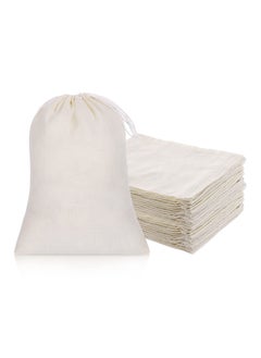 Y&D 50 Pieces Cheesecloth Bags for Straining Reusable Empty Tea Soup Spice Cooking Cold Brew Coffee Strainer (6 x 8 Inch)  - Image 1