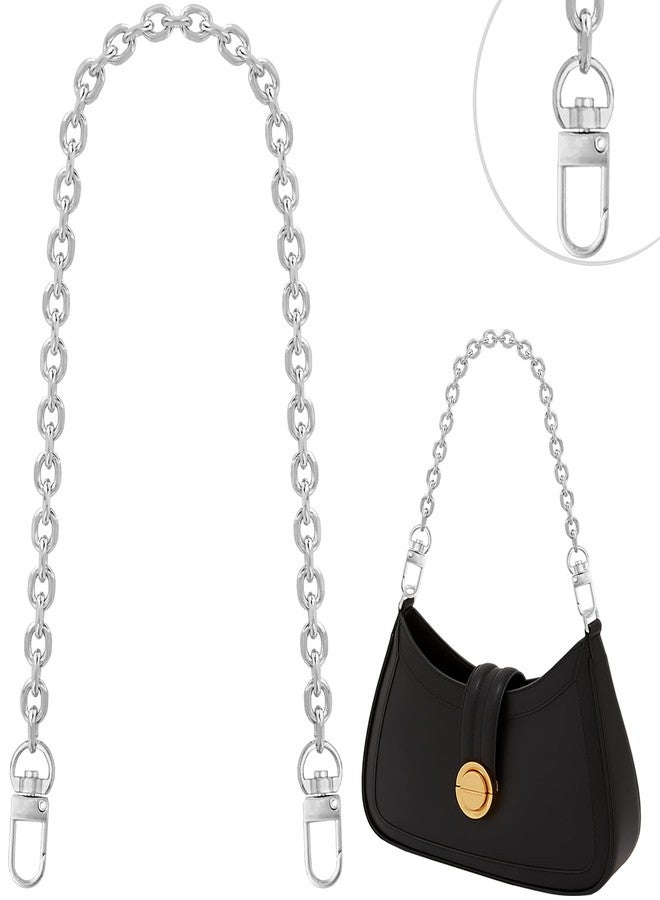 Chewarelly 1 Pcs Purse Chain Strap Cross body Chain Strap Replacement Chain for Handbag Shoulder Bag Purse(15.7 Inches/40cm-O chain 0.28 Inch, Silver) - Image 1