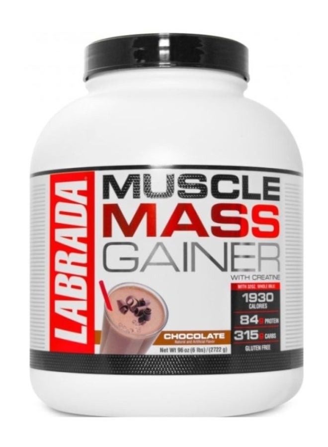 Muscle Mass Gainer Protein Powder Supplement Chocolate  flavor 6Lb
