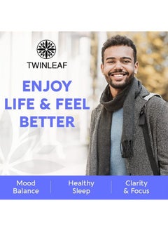 TWINLEAF Serotonin Supplement for Mood Support - Made in USA - Natural 5-HTP & L-tryptophan Capsules - Serotonin Booster for Men & Women - Proprietary Formula for Mood and Relaxation - 60 Vegan Capsules  - Image 5