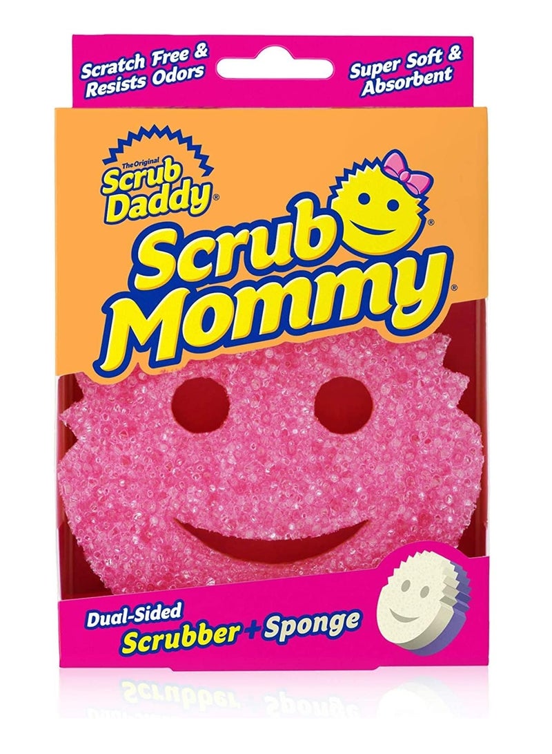 Scrub Daddy Scrub Daddy Dual Sided Sponge and Scrubber - Scrub Mommy - Scratch Free Sponge for Dishes and Home, Soft in Warm Water, Firm in Cold, Odor Resistant, Deep Cleaning, Multi Surface, Dishwasher Safe 2 count - Image 2