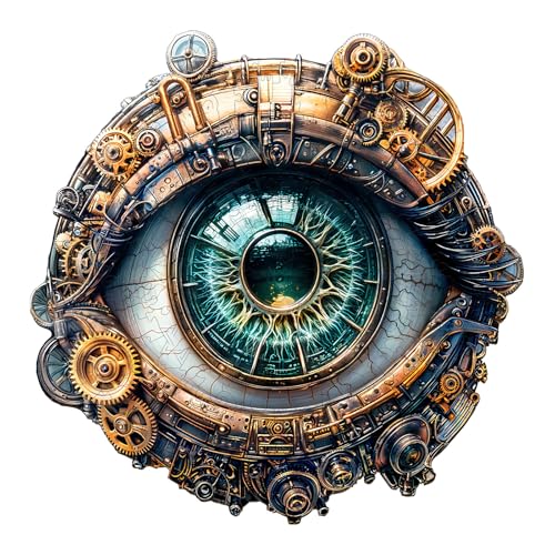 Purdicra Wooden Puzzles for Adults Mechanical Eyes Wooden Jigsaw Puzzle Unique Animal Shaped Wood Puzzles Adult Christmas Birthday Gifts for FriendsFamily Home Decor 134 134in 260pcs - Image 1