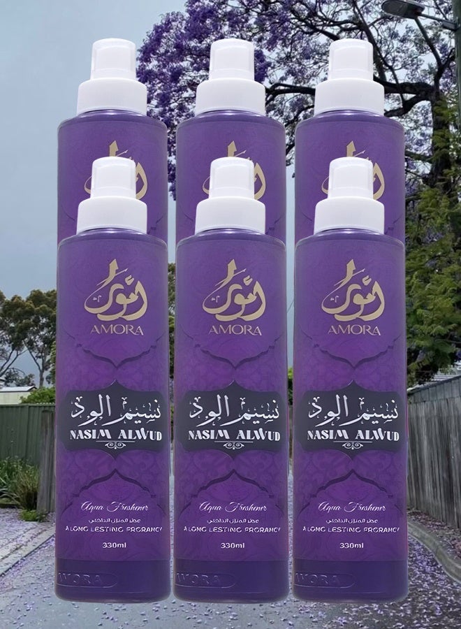 amora 6 Pieces Nasim Alwud Air Freshener 330ml - Image 1