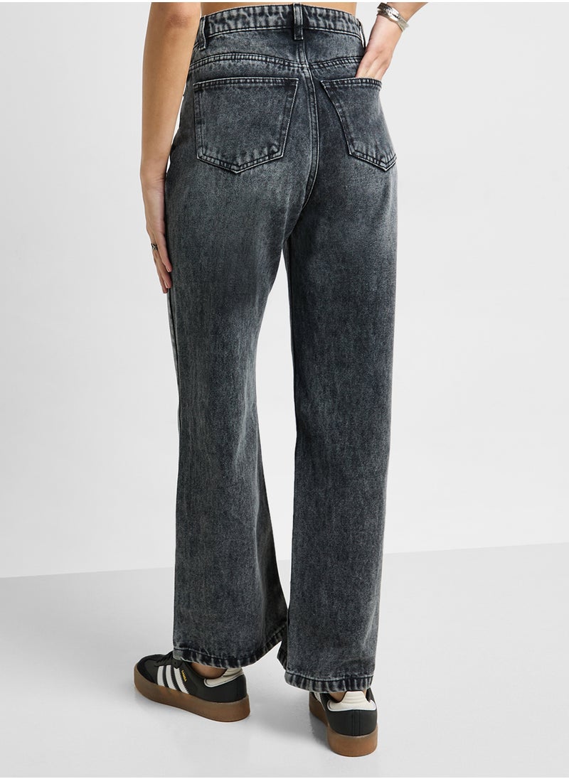 Ginger Mid Rise Wide Leg Jeans  - Image 3