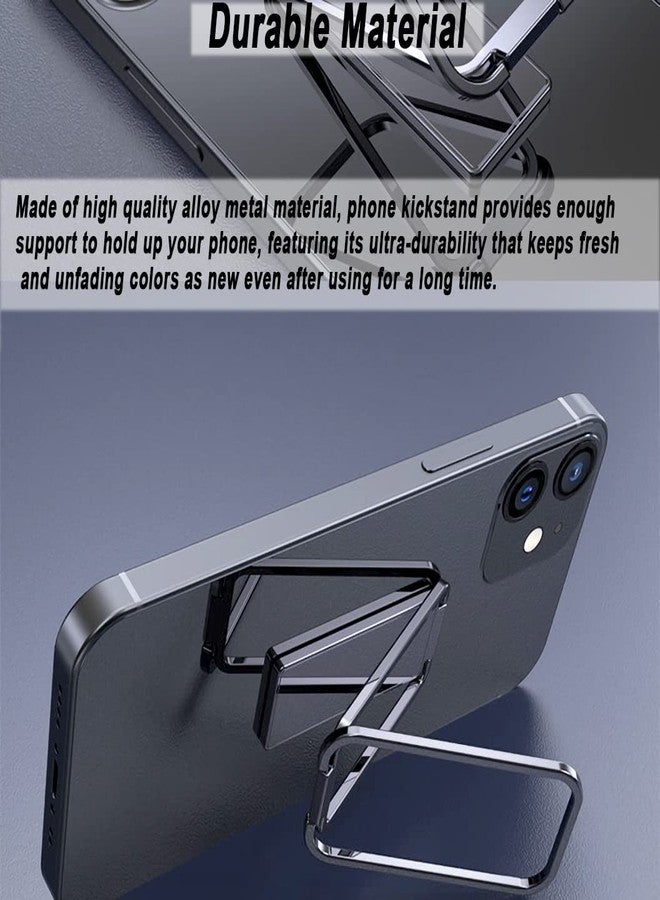IOUALEY 2 Pack Cell Phone Ring Stand Holder, IOUALEY Finger Kickstand 360° Rotation Adjustable Portable Metal Finger Grip Ring Kickstand Fits Most Smartphone Tablets Desk Office Car Mount, 2 Colors - Image 3