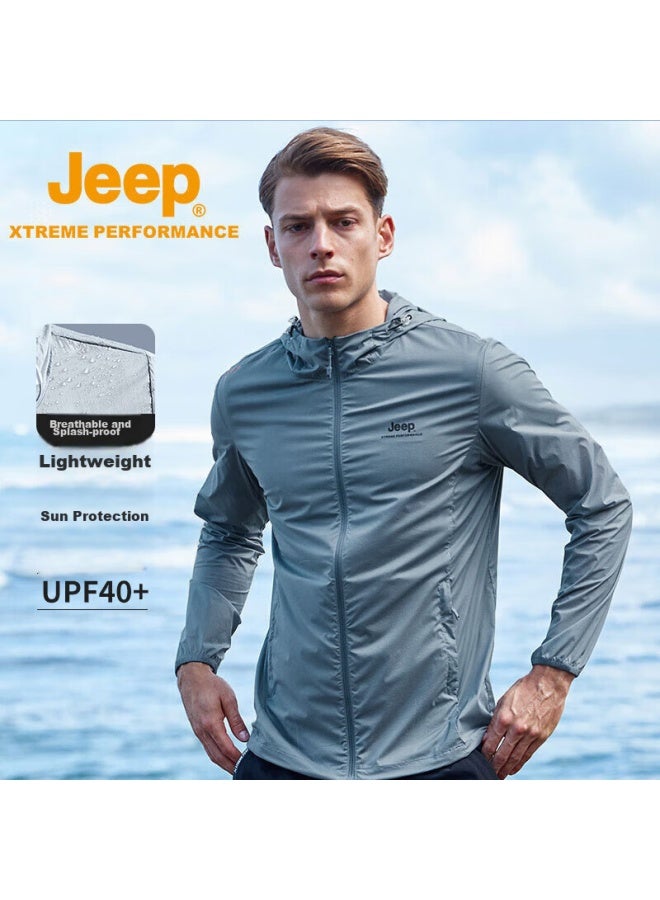 Jeep Jeep Men's Sun Protection Jacket, Upf40+ Uv-resistant, Breathable, Quick-dry Windbreaker, Skin Coat, 5291  - Image 3