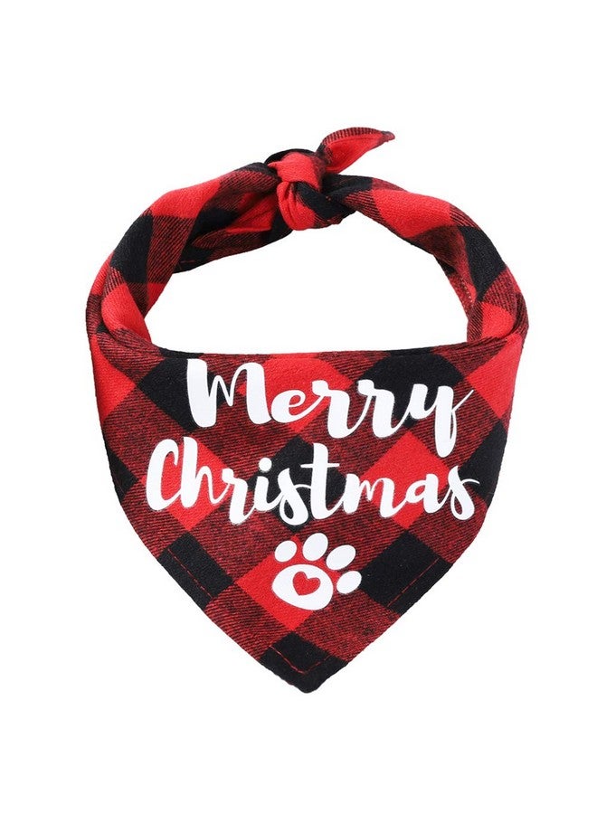 AUOCATTAIL Festival Christmas Dog Bandana Adjustable Soft Pet Triangle Scarf with Plaid Painting Festival Element Patterns for Small Medium-Large Dogs - Image 3