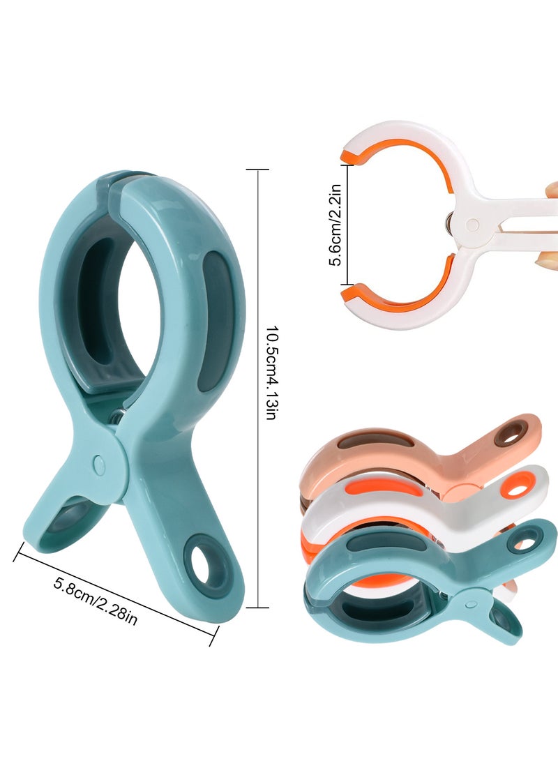 6 Pack Large Plastic Clothes Clips – Heavy Duty Drying Clips for Towels, Blankets, Beach Towels, and Thick Clothes  - Image 2