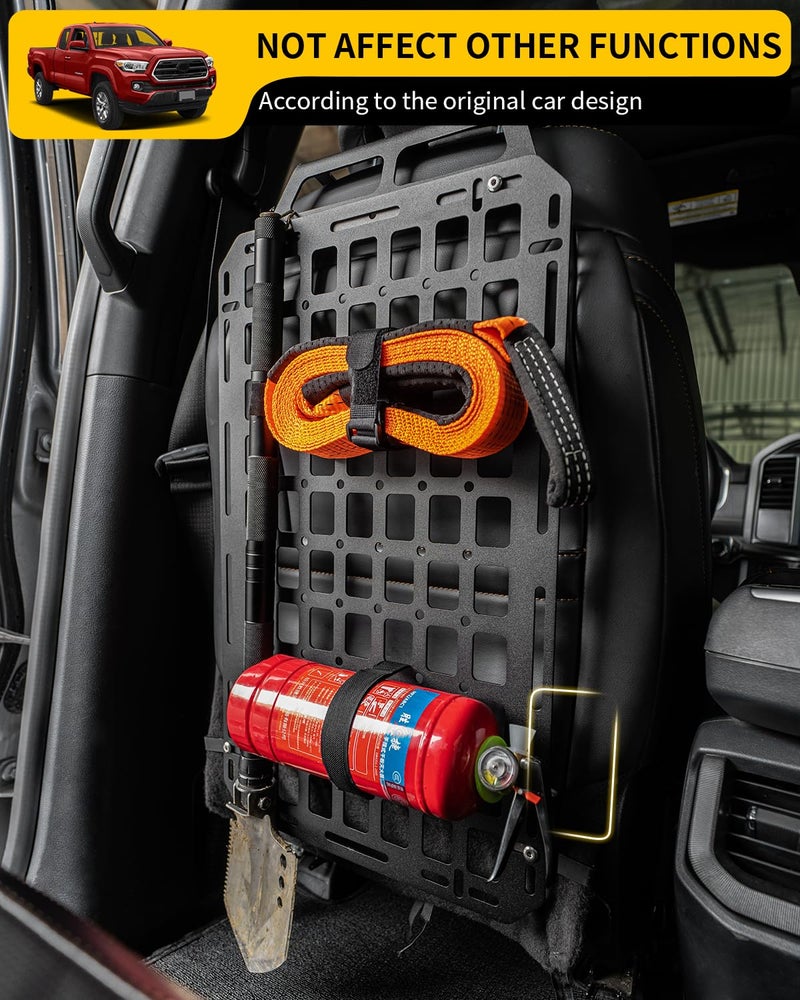 Maxzina Tactical Seat Back Molle Panel Compatible with 2015-2025 Ford F150 Tactical Seat Back Organizers Rigid Molle Panel Seat Back Storage Shelf Organizer 2024 Ford F-150 Accessories (Two Pieces) - Image 5