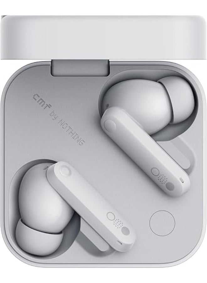 CMF by Nothing Buds Pro 2 Wirelesss earphones with HiFi sound, 50 dB Smart Active Noise Cancellation, 6 HD mics and Spatial Audio, 2025 - Light Grey - Image 1