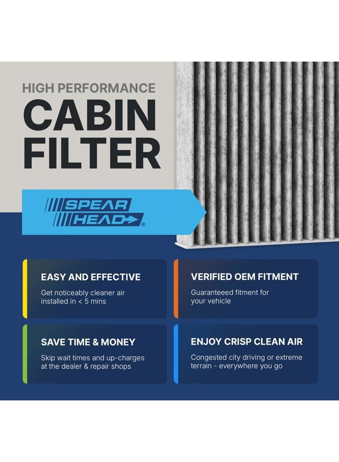 Spearhead Premium Breathe Easy Cabin Filter, Up to 25% Longer Life w/Activated Carbon (BE-111) - Image 3