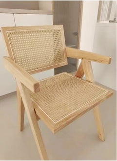 Set of 2 Multifunction Modern Household Ergonomic Armrest Side Upholstered Rattan Comfortable Support Backrest Accent Chair for Office Hall Living Room Garden Balcony Yard 51.5 x 54 x 80 cm - pzsku/ZE3CA7B44B3BC823A5EB9Z/45/_/1729939188/41cad56b-a430-4e19-9321-fa0679c8d77a