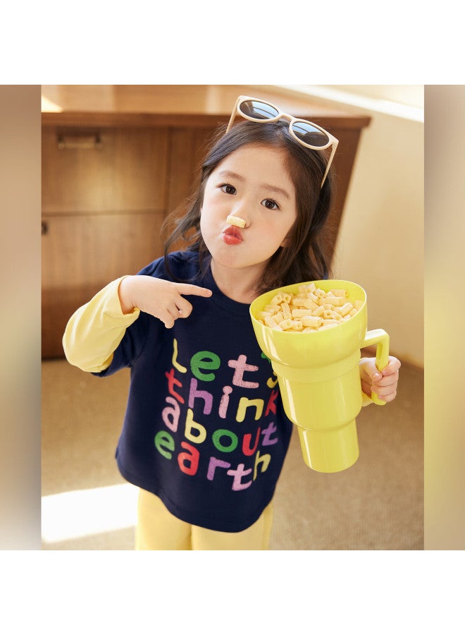 Luson Xiao O Bao Okids Girls' Sweatshirt Autumn New Girls' Faux Two-piece Top - Image 2