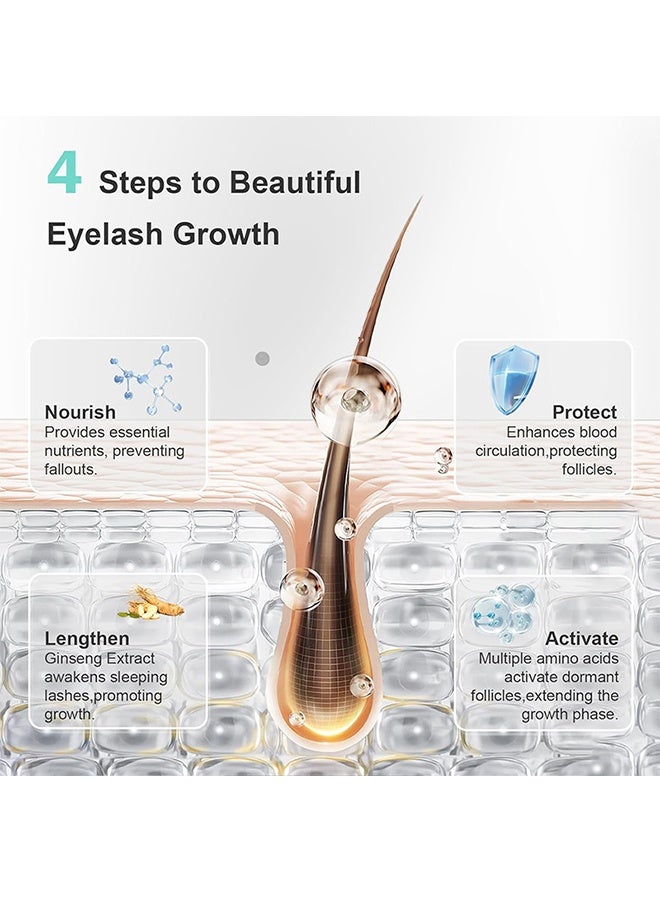 iBealee Eyelash Serum, Promotes Longer-Looking Lashes & Brows, Lash Enhancing Serum With Natural Formula Vegan & Cruelty A Escolha 8ML - Image 3