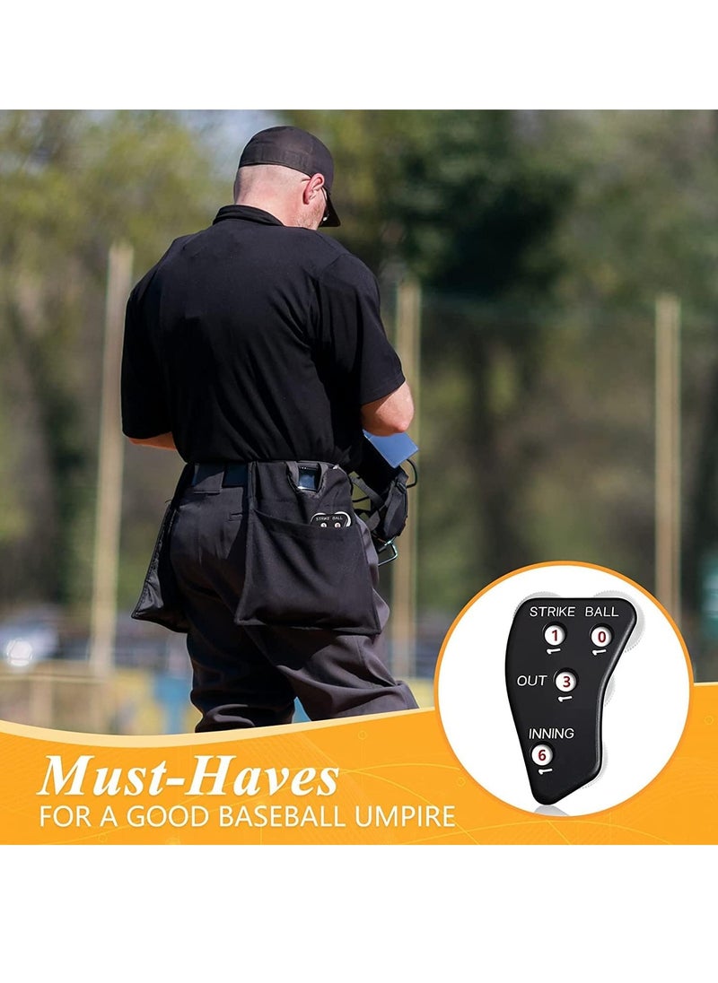 SYOSI - 4 Wheel Umpire Indicator Umpire Clicker Umpire Gear Baseball Clicker Outs Innings Balls and Strike Clicker for Softball Practical Baseball Counter Clicker for Scorekeeper Recording Outs Innings 2 Pcs - Image 1