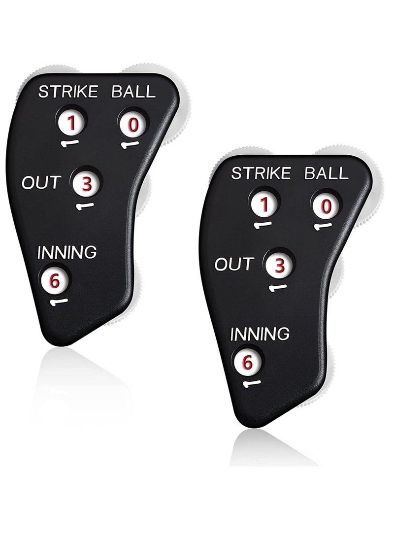 SYOSI - 4 Wheel Umpire Indicator Umpire Clicker Umpire Gear Baseball Clicker Outs Innings Balls and Strike Clicker for Softball Practical Baseball Counter Clicker for Scorekeeper Recording Outs Innings 2 Pcs - Image 1