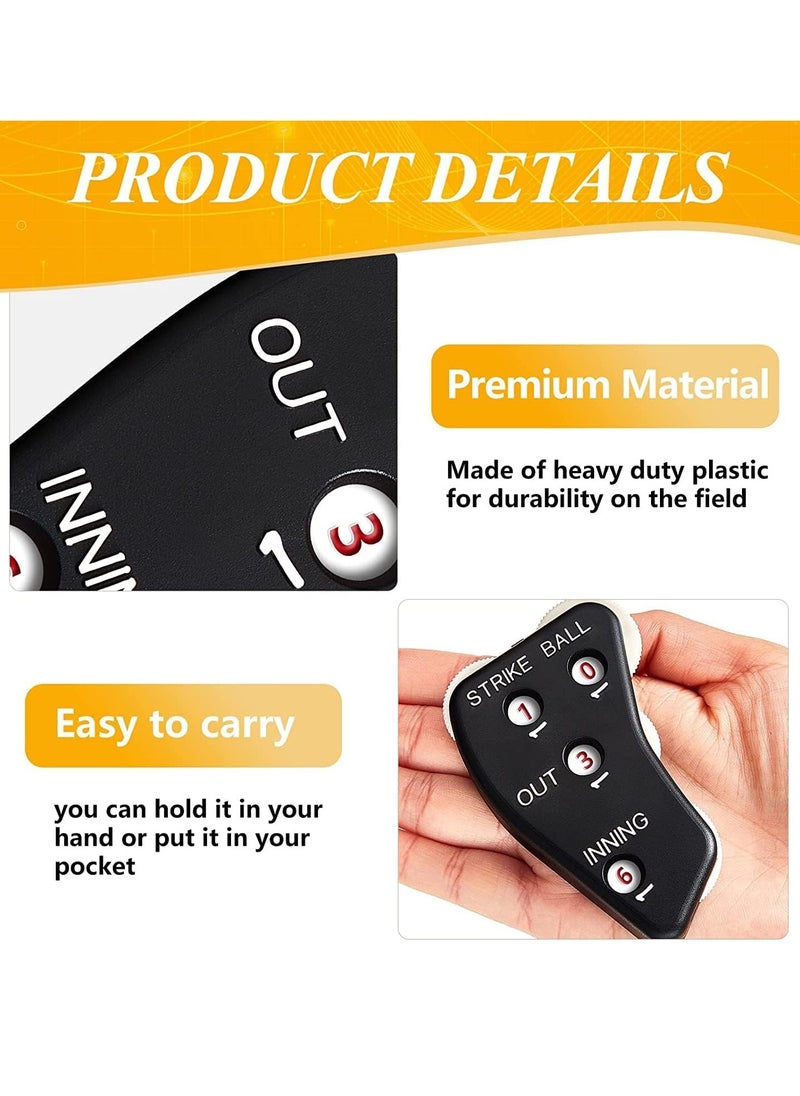 SYOSI - 4 Wheel Umpire Indicator Umpire Clicker Umpire Gear Baseball Clicker Outs Innings Balls and Strike Clicker for Softball Practical Baseball Counter Clicker for Scorekeeper Recording Outs Innings 2 Pcs - Image 1