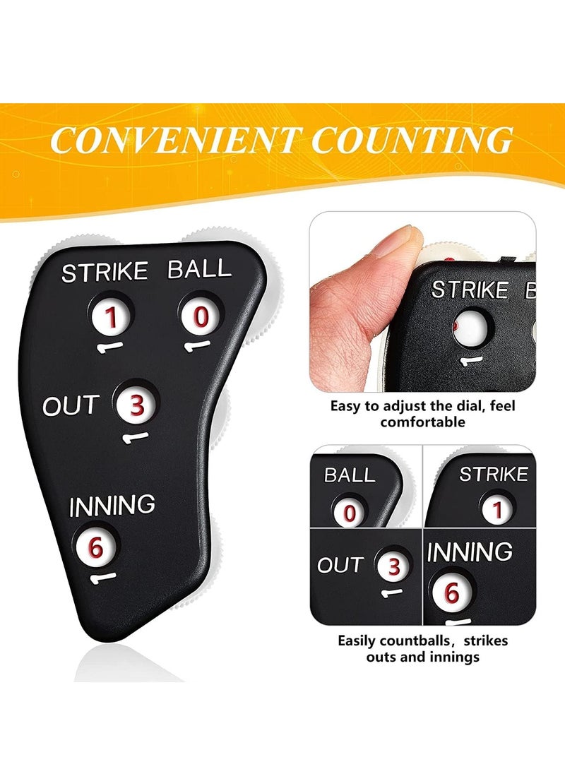 SYOSI - 4 Wheel Umpire Indicator Umpire Clicker Umpire Gear Baseball Clicker Outs Innings Balls and Strike Clicker for Softball Practical Baseball Counter Clicker for Scorekeeper Recording Outs Innings 2 Pcs - Image 1