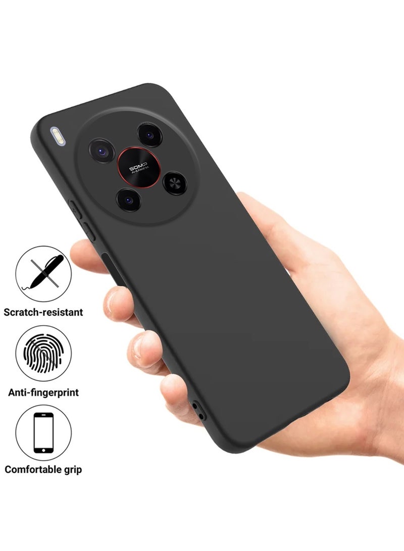 دبليو تيك غطاء سلكوني ناعم سائل من ZTE Blade V70 Max 4G 2025 - أسود - Image 2