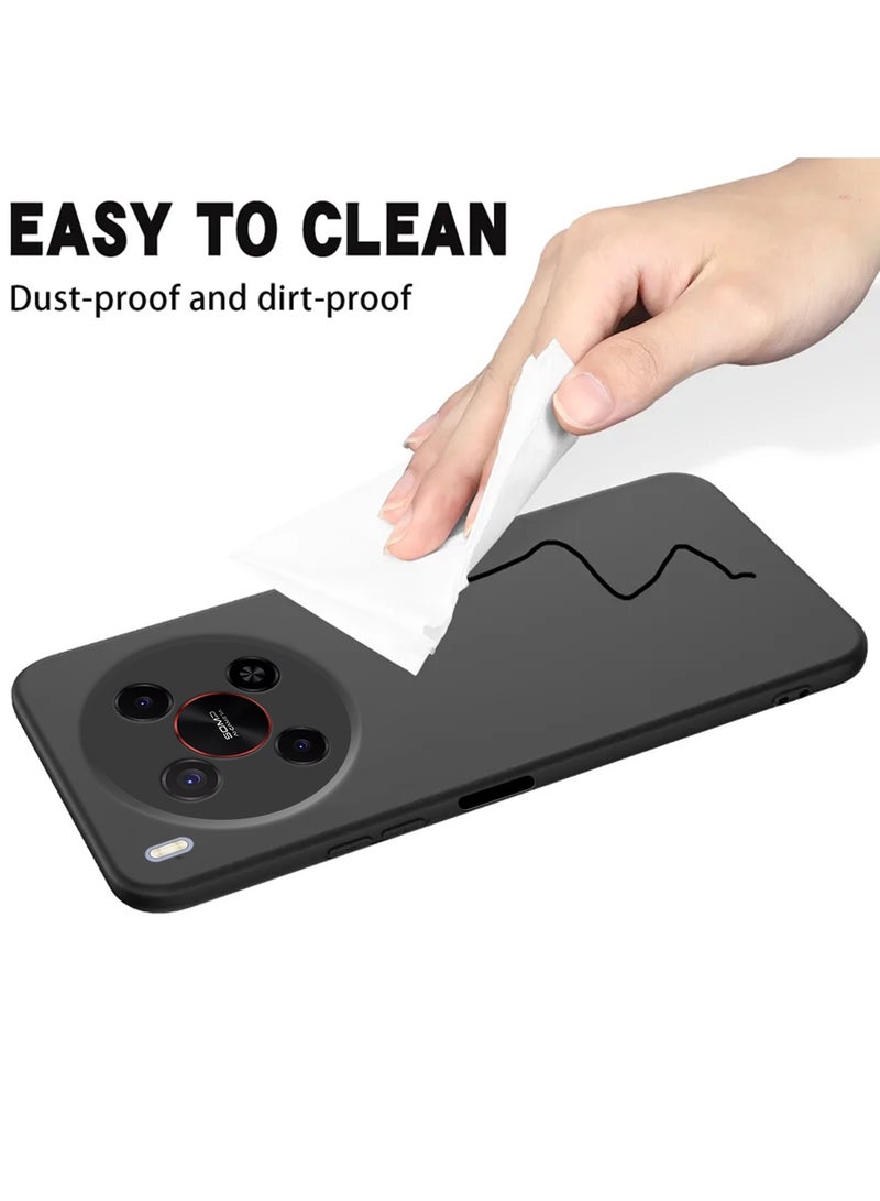 دبليو تيك غطاء سلكوني ناعم سائل من ZTE Blade V70 Max 4G 2025 - أسود - Image 4