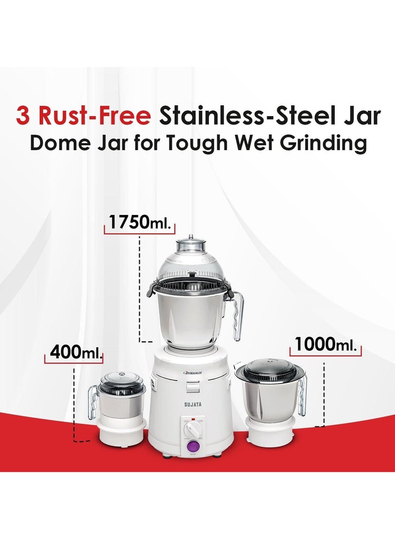 SUJATA خلاط سوجاتا داينامكس | 900 واط مع 3 أوعية | ثقيل الوزن | ستانلس ستيل | ضمان مصنع لمدة 2 سنة - Image 2