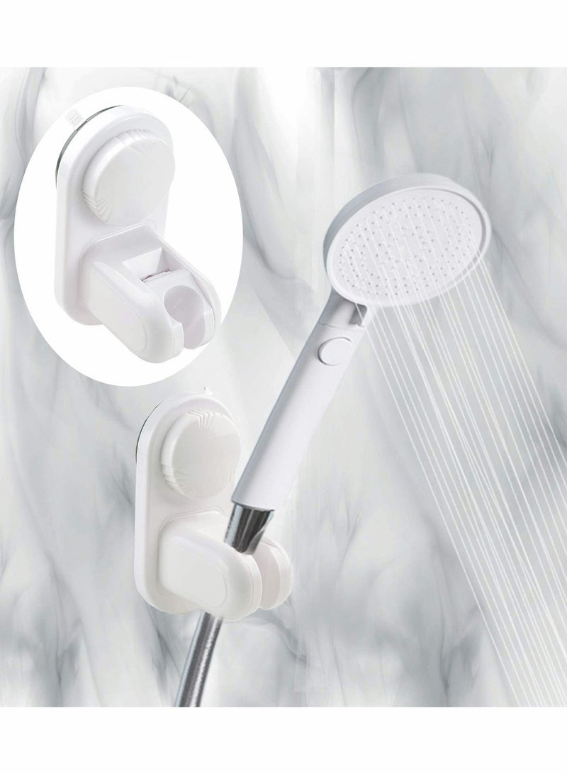 Barakah Shower Head Holder, Suction Cup Shower Head Bracket Bathroom, Removable Handheld Wand Holder & Wall Mounted Suction Bracket for Marble Glass Metal Ceramic, White - Image 5