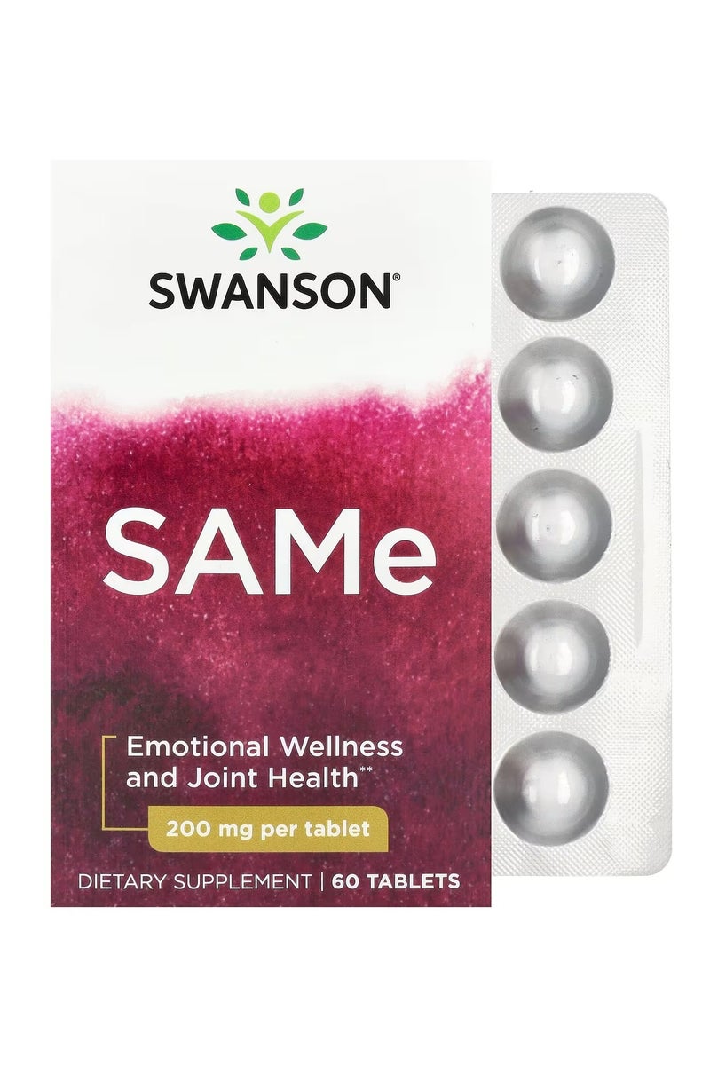 Swanson, SAMe, 60 Tablets (200 mg per Tablet)