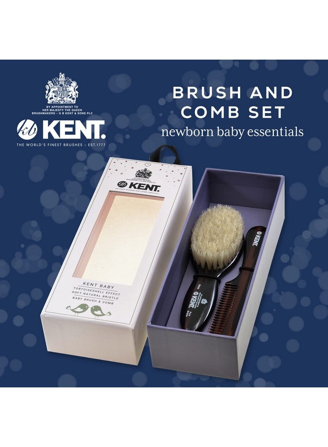 KENT Kent BA30 Cradle Cap Baby Hair Brush with Ultra Soft Natural Bristles and Smooth Cradle Cap Comb, Baby Essentials for Newborn Hair Brush and Baby Comb - Image 4