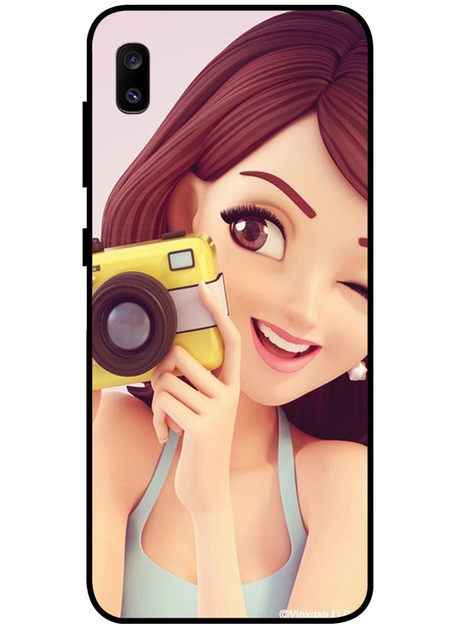EYE CATCH Protective Case Cover For Samsung Galaxy A20 Smart Series Printed Protective Case Cover for Samsung A20 Girl Capture Picture - Image 1