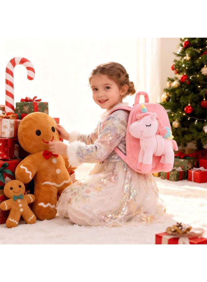 Lazada Toddler Backpack Unicorn Kids Backpacks for Girls Plush Toy Baby Girl Gifts Light Pink Age 3+ - Image 5