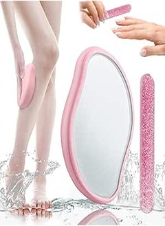 Upgraded Nano Painless Crystal Hair Eraser for Women Man-Silky Smooth Hairo Hair Eraser with Nano Nail File-Portable Hairo Razorless Shave(Beauty Pink)