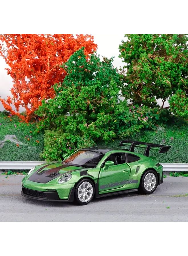 911 GT3 RS Green Alloy Car Model 1 36 Scale Diecast Vehicle Replica Pullback Action Display Stand Collectible Toy - Image 1