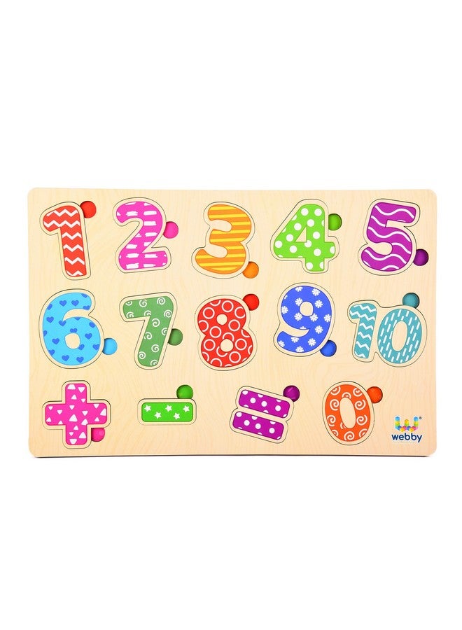 Webby Wooden Counting Numbers Montessori Educational Pre-School Puzzle Toy for 2+ Years Kid - Image 1