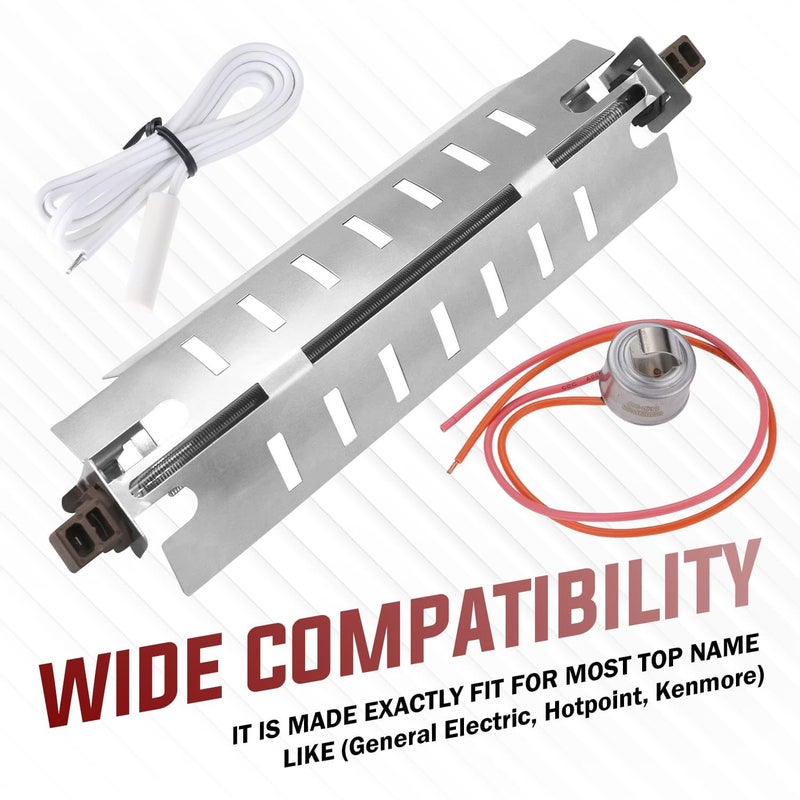 Seentech WR51X10055 Defrost Heater, WR55X10025 Temperature Sensor, WR50X10068 Defrost Thermostat - Compatible GE & Hotpoint Refrigerators - Replaces: WR51X10030, AP3183311, 914088, AH303781 - Image 2